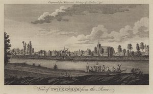 Uitzicht op Twickenham vanaf de rivier de Theems door English School