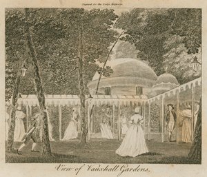 Uitzicht op Vauxhall-tuinen, Londen