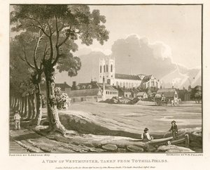 Uitzicht op Westminster vanaf Tothill Fields door English School