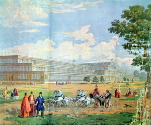 Uitzicht op het Crystal Palace door English School