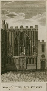 Uitzicht op de Guildhall Kapel, Londen door English School