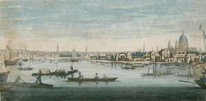 Uitzicht op de rivier de Theems, Londen door English School