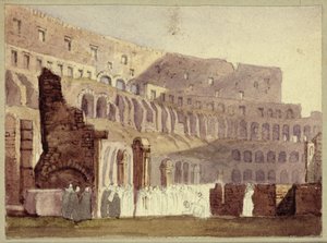 Zicht op het Romeinse Colosseum, ca. 1800