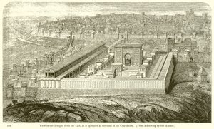 Uitzicht op de Tempel vanuit het Oosten, zoals het verscheen ten tijde van de Kruisiging door English School