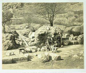 Uitzicht op de Tempel van Mars, uit A History of Discoveries at Helicarnassus, Cnidus, & Branchidae door English School