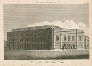 Uitzicht op de noord- en westgevels van het Drury Lane Theatre, Londen