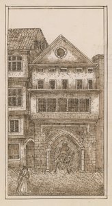 Uitzicht op de noordelijke poort van St. Pauls door English School