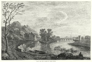 Uitzicht op de Oevers van de Seine (gravure) door English School