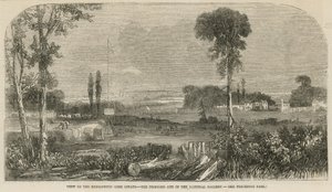 Uitzicht op het Kensington Gore Estate, de voorgestelde locatie van de National Gallery door English School