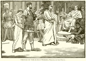 Deugden van de Romeinse Vrouw.--Virginia in het Forum