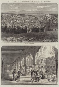 Bezoek van Keizer Napoleon aan Algerije (gravure)