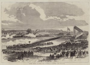 Vrijwilligersreview in Sefton Park, Liverpool, afgelopen zaterdag (gravure) door English School