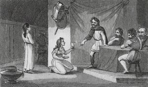 Vortigern en Rowena door English School