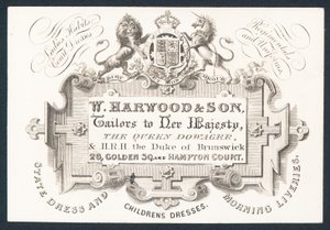 W Harwood & Son, kleermakers door English School