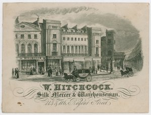 W Hitchcock, handelskaart door English School