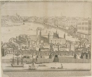 Wagens met schatten naar de Tower of London gebracht, 1744