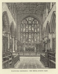 Wakefield-kathedraal, het koor, kijkend naar het oosten door English School