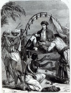 Warren Hastings (1732-1818) in India in 1784 door English School