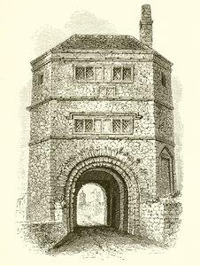 Wachttoren op Hythe Bridge, genaamd Friar Bacons Studie door English School