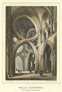 Kathedraal van Wells, aanzicht vanuit het noordelijke transept door English School