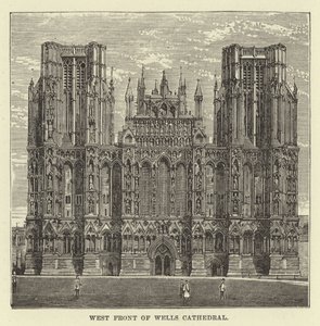 Westfront van Wells Kathedraal door English School