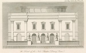 Westgevel van het nieuwe Drury Lane Theatre, Londen