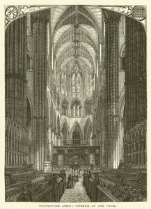 Westminster Abbey, interieur van het koor door English School