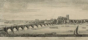 Westminster Bridge, Londen, genomen vanaf Mr Scheves Suikerhuis, tegenover York House