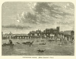 Westminster Bridge, naar Canaletti