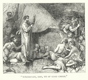 "Daarom, heren, wees goedsmoeds" (gravure)