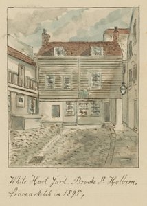 White Hard Yard, Brooke Street, Holborn, Londen, naar een schets in 1895 door English School