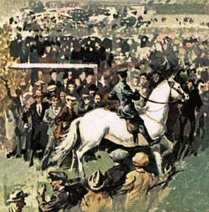 Witte Paard bij de 1923 Cup Finale in Wembley door English School