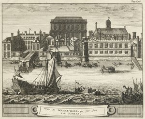 Whitehall, Westminster, Londen, VK (gravure) door English School