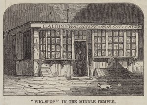 "Pruikwinkel" in de Middle Temple door English School
