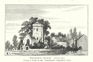 Willesden Church (gravure) door English School