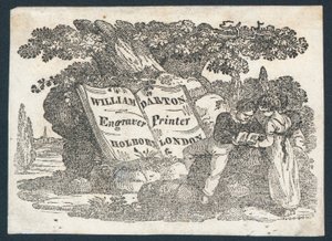 William Darton, graveur en drukker, handelskaart door English School