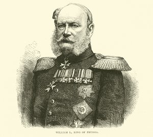 Willem I, koning van Pruisen, juli 1870 door English School