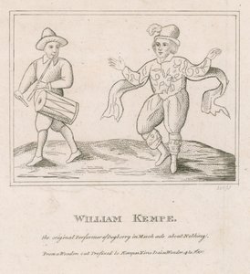 William Kempe, de oorspronkelijke vertolker van Dogberry in Much Ado About Nothing door English School