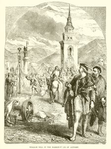 Willem Tell op de markt van Altdorf