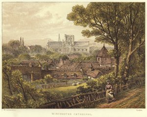 Kathedraal van Winchester in Winchester door English School