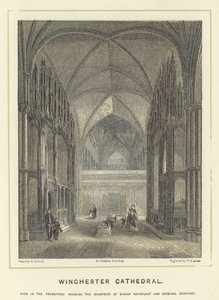 Winchester Kathedraal, presbyterium met de kapellen van Bisschop Waynfleet en Kardinaal Beaufort
