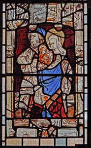 Raam Ew met St. Maria Salome, Zebedeüs met de jonge St. Johannes door English School