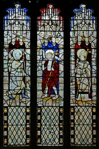 Raam N5 met de ongelovige Thomas: met de Verrezen Christus, en Thomas Becket? door English School