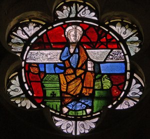 Raam N6 met Christus in Majesteit door English School