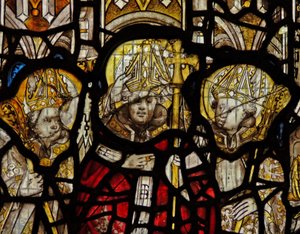 Raam met St. Martinus als bisschop