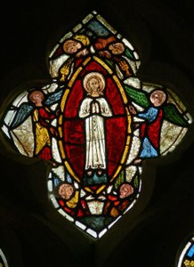 Raam S1 met de Tenhemelopneming van de Maagd Maria