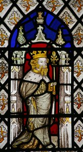 Raam met afbeelding van Edward de Belijder (of Edward III?)