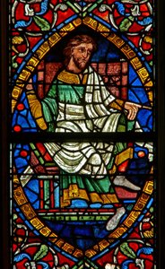 Raam met een genealogische figuur: Boaz
