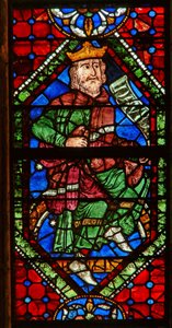 Raam met een genealogische figuur: David