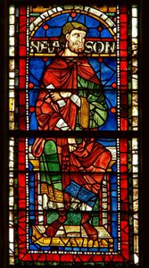 Raam met een genealogische figuur: Naäson